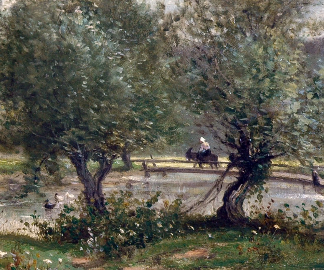 Paesaggio con anitre - dettaglio